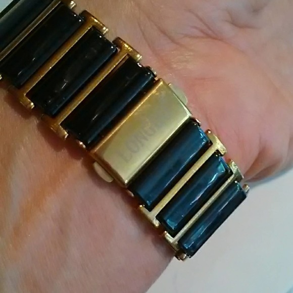 Black and Gold Watch with Crystals - Picture 5 of 7